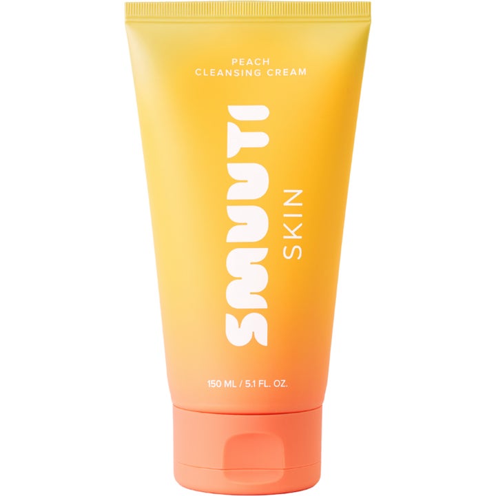 Smuuti Skin Peach Cleansing Cream 150 ml fugtgivende ansigtsrens i gul og ferskenfarvet tube