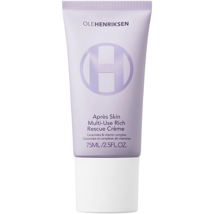 Ole Henriksen Après Skin Multi-Use Rich Rescue Crème 75ml styrkende ansigtscreme i lys lilla tube med hvidt låg