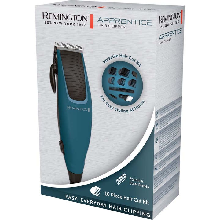 Remington Apprentice Hair clipper HC5020 1 stk hårklipper til nem styling i hvid æske med 10 dele tilbehør