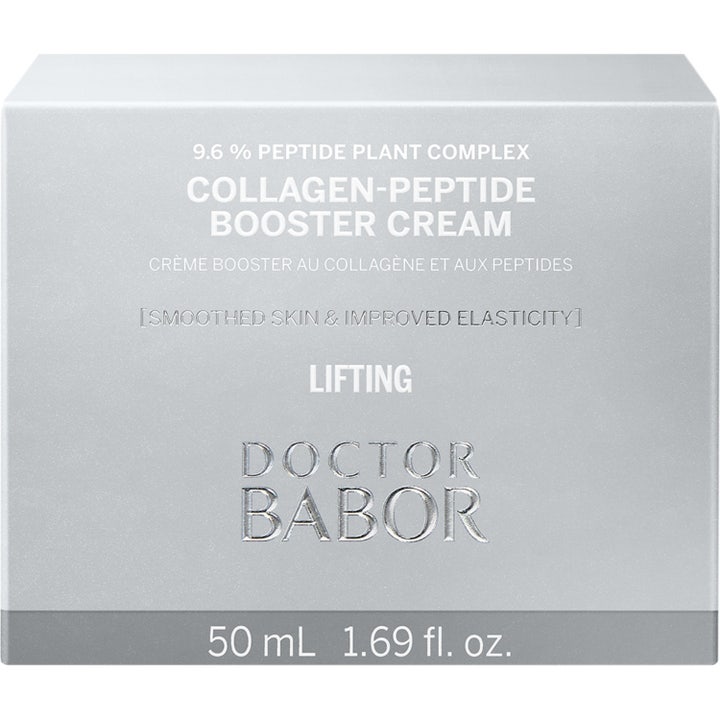 Babor Collagen-Peptide Booster Cream 50 ml opstrammende ansigtscreme i sølvgrå æske der forbedrer hudens elasticitet