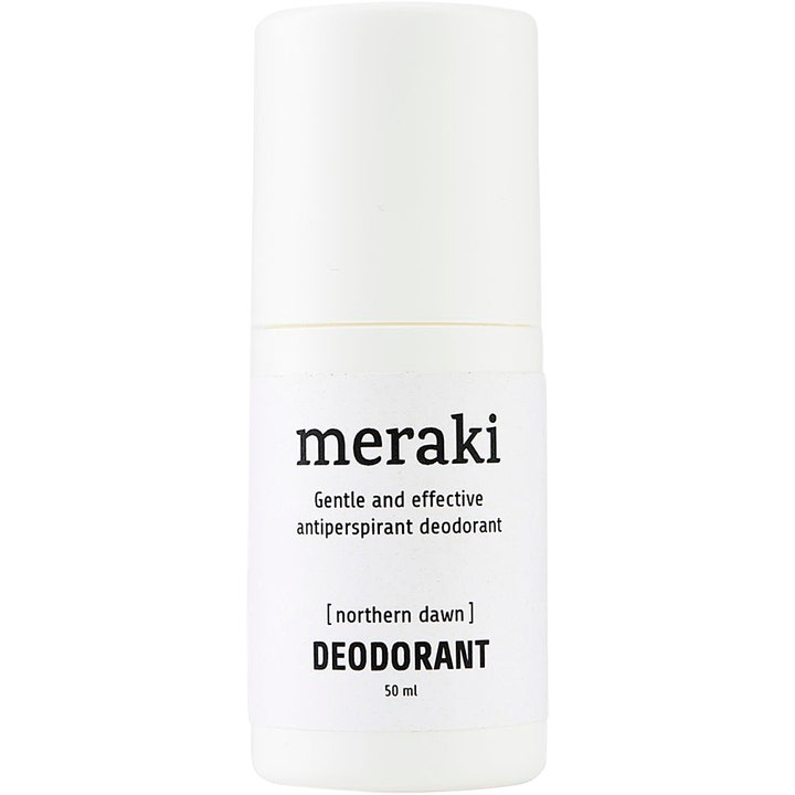 Meraki Northern Dawn 50 ml antiperspirant deodorant mod lugt i en hvid minimalistisk roll-on emballage