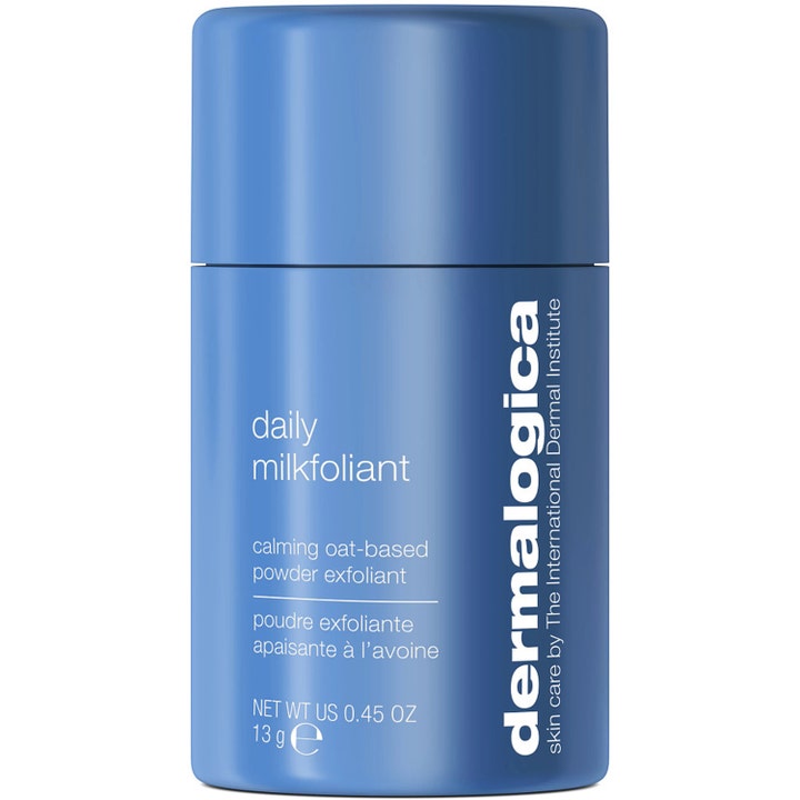 Dermalogica Daily Milkfoliant 13 g beroligende eksfoliering i en lille blå cylinderformet beholder