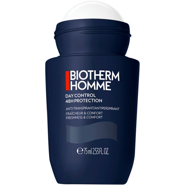 Biotherm Homme Day Control 48H Protection Antiperspirant 75 ml giver friskhed i mørkeblå roll-on med hvid top