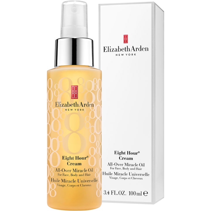 Elizabeth Arden Eight Hour All-Over Miracle Oil 100 ml fugtgivende kropsolie i sprayflaske med hvid emballage