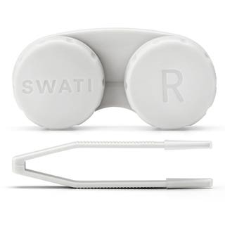 SWATI Cosmetics Lens Case & Tweezers Grey