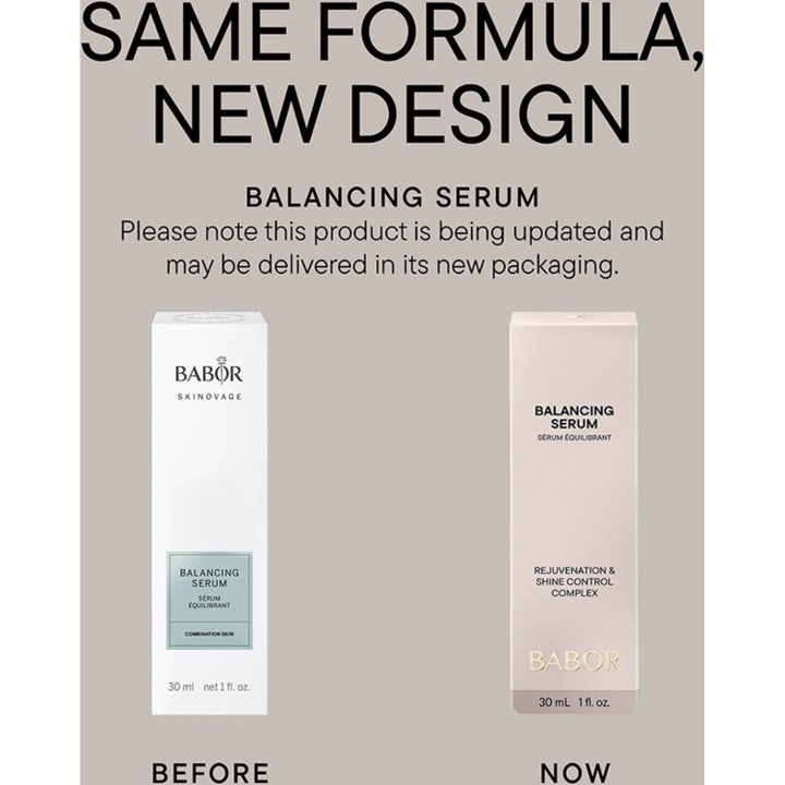 Babor Skinovage Balancing Serum 30 ml balancerende ansigtsserum i en frostet flaske med hvidt låg