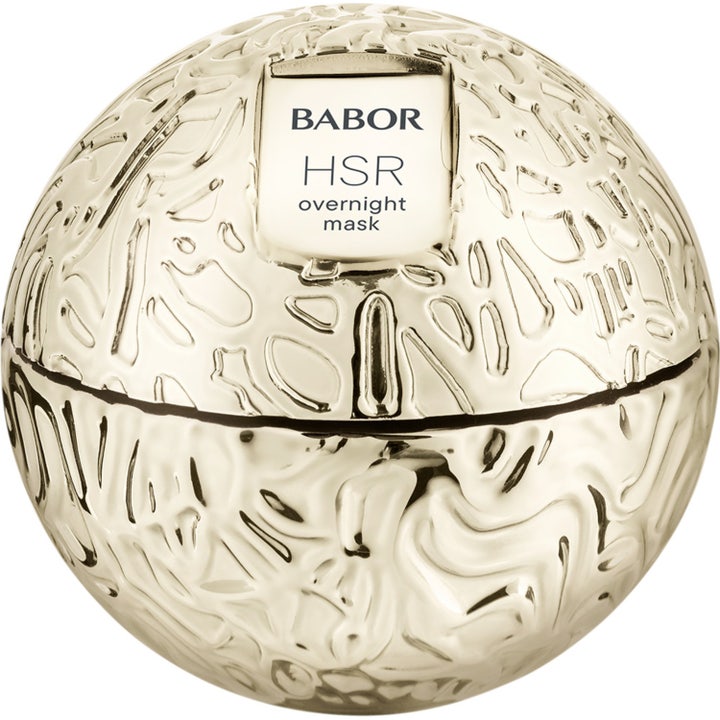 Babor HSR Lifting Overnight Mask 50 ml opstrammende ansigtsmaske i en luksuriøs guldfarvet rund krukke