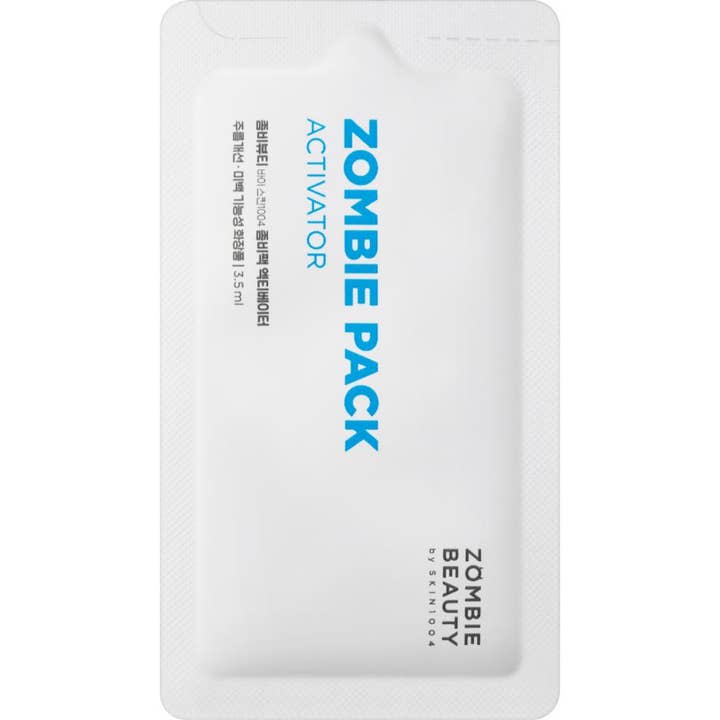 SKIN1004 Zombie Pack & Activator Kit 3,5 ml ansigtsmaske i hvid brevpakke med blå og sort tekst