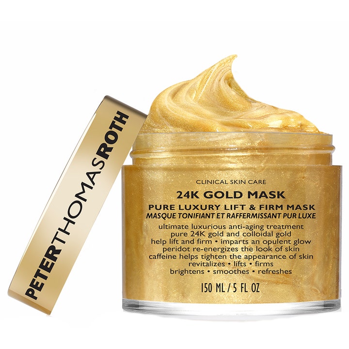 Peter Thomas Roth 24k Gold Mask 150 ml opstrammende ansigtsmaske med glitrende guldtekstur i krukke med guldlåg