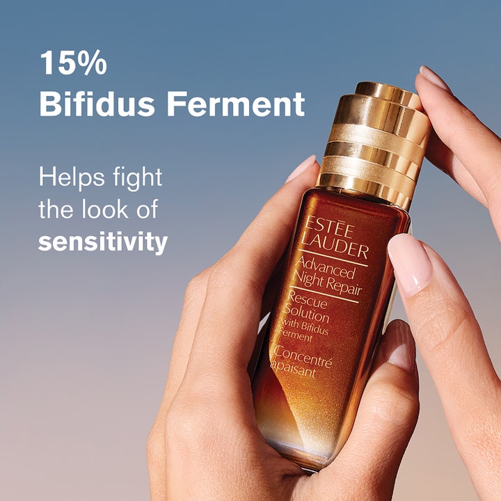 Estée Lauder Advanced Night Repair Rescue Solution 20 ml beroligende serum med 15% Bifidus Ferment i brun glasflaske