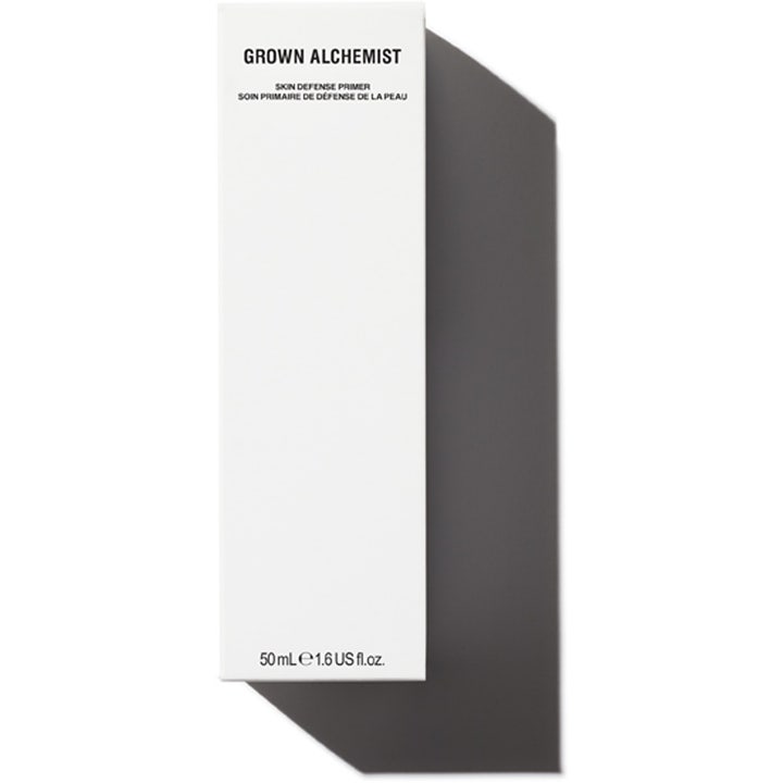 Grown Alchemist Skin Defence Primer 50 ml i hvid papæske der skaber en beskyttende base til ansigtet