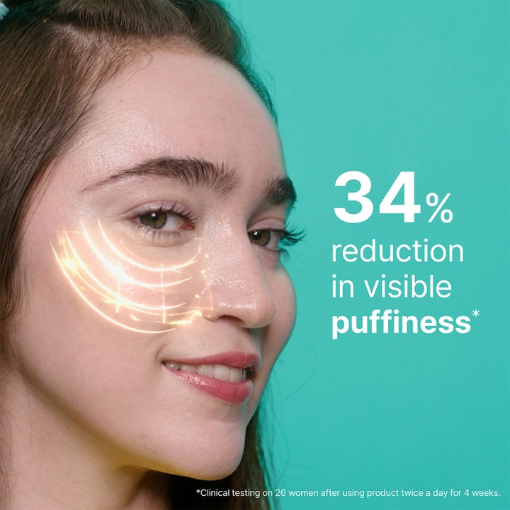 Dr.Jart+ Ceramidin Eye Cream 15 ml fugtgivende øjencreme der giver 34% reduktion af hævelser vist på model