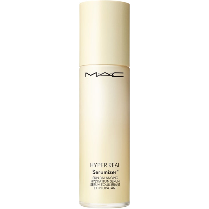 MAC Hyper Real Serumizer 30 ml fugtgivende og balancerende serum i en stilren cremefarvet flaske med låg