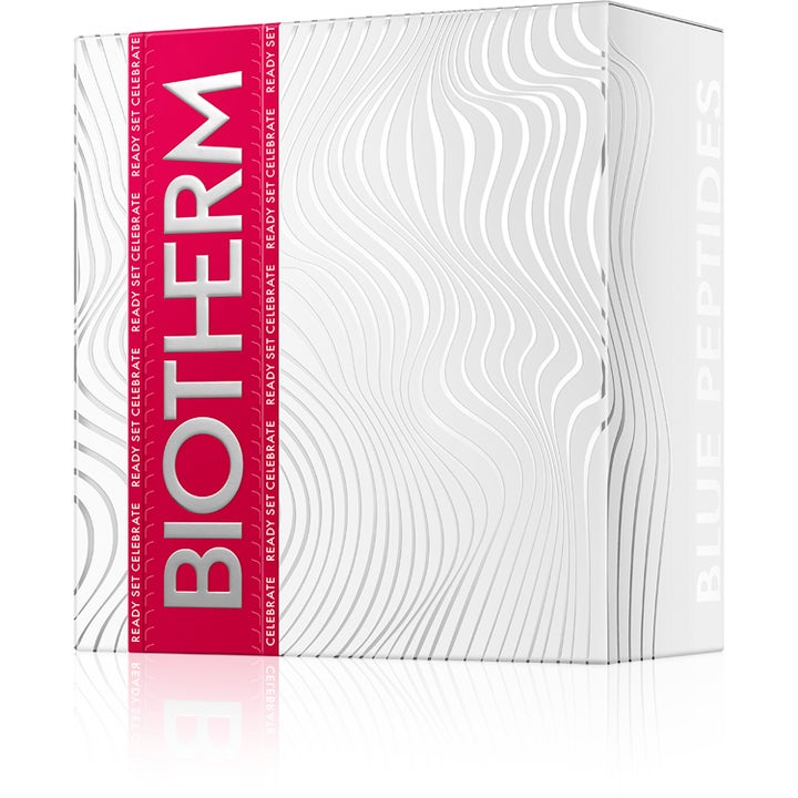 Biotherm Blue Peptides Uplift Cream SPF30 Holiday Set 1 stk gavesæt i hvid æske med sølvmønster og pink logo