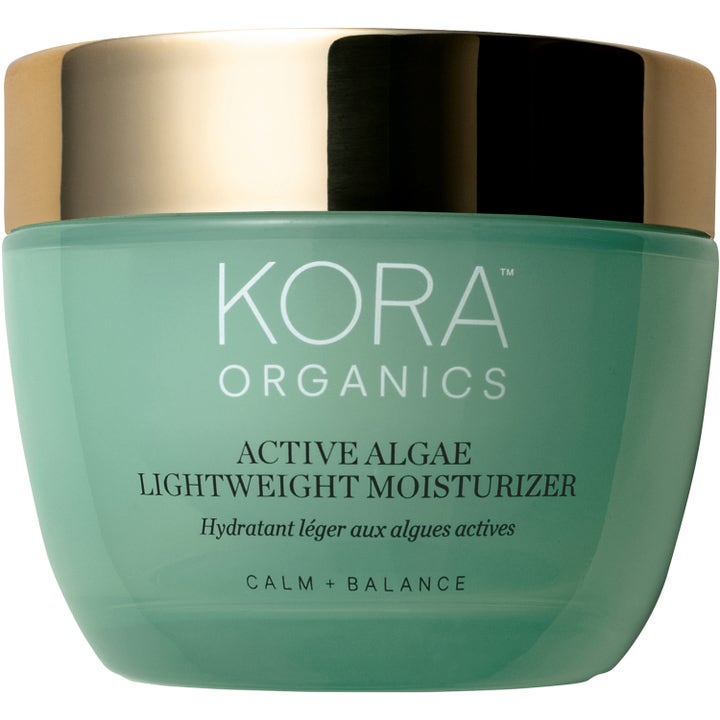 KORA Organics Active Algae Lightweight Moisturizer 50ml fugtgivende ansigtscreme i grøn krukke med guldlåg.