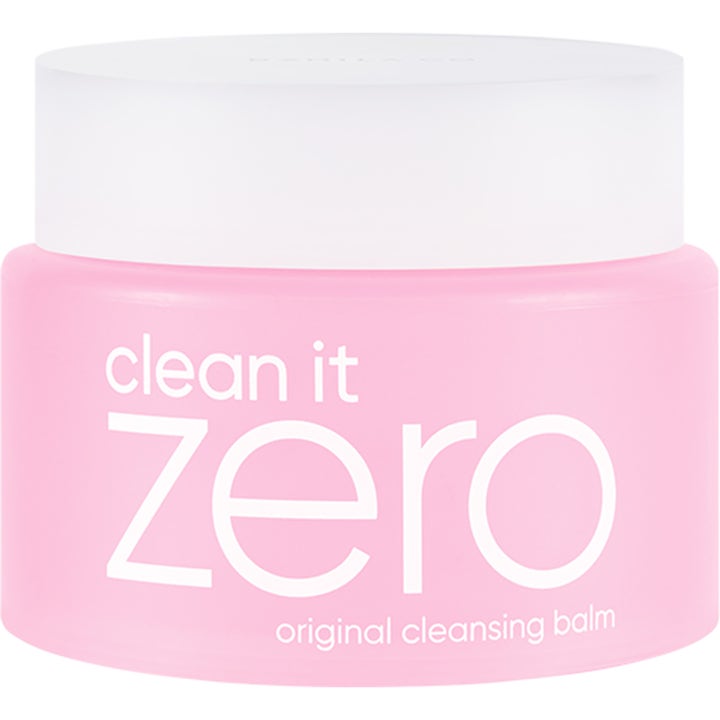 Banila Co Clean It Zero Original Cleansing Balm 100ml dybderensende ansigtsrens i lyserød frostet krukke med hvidt låg