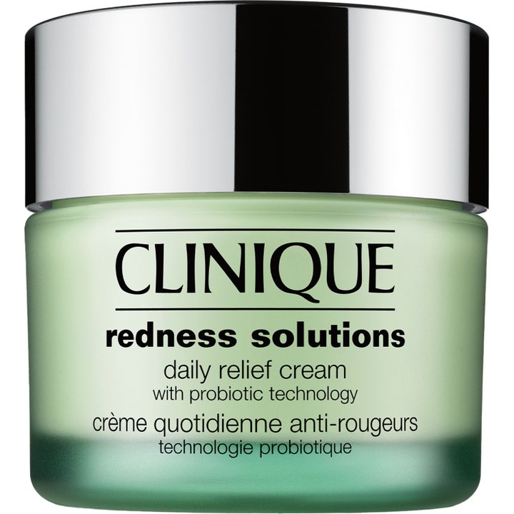 Clinique Redness Solutions Daily Relief Cream 50 ml beroligende ansigtscreme i lysegrøn krukke med sølvlåg