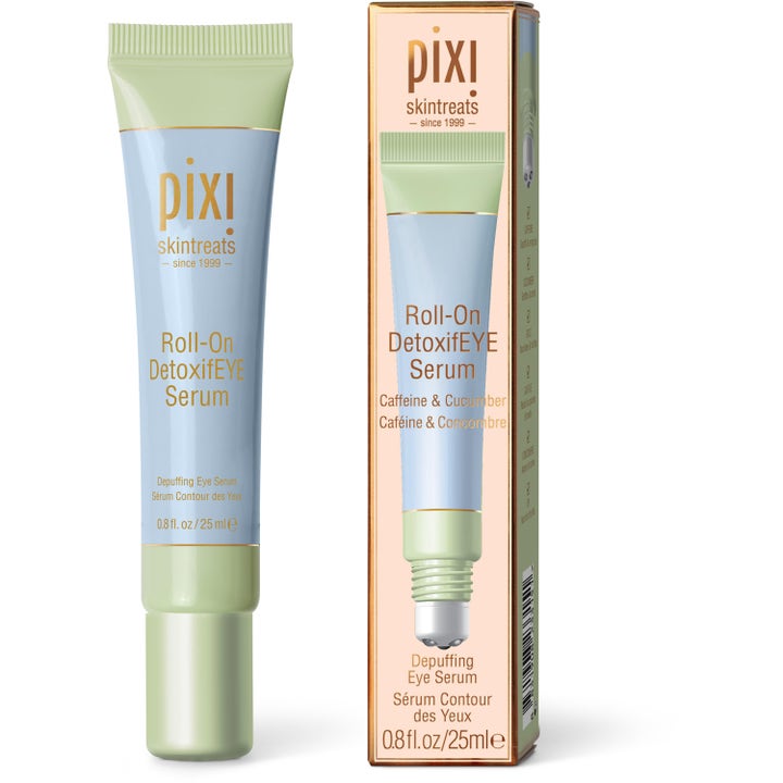 Pixi Roll-On DetoxifEYE Serum 25 ml opfriskende øjenserum i lyseblå tube med kølende roll-on applikator
