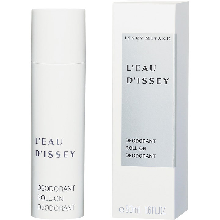 Issey Miyake L'Eau d'Issey 50 ml roll-on deodorant giver friskhed i hvid cylinderformet emballage med sølvdetaljer