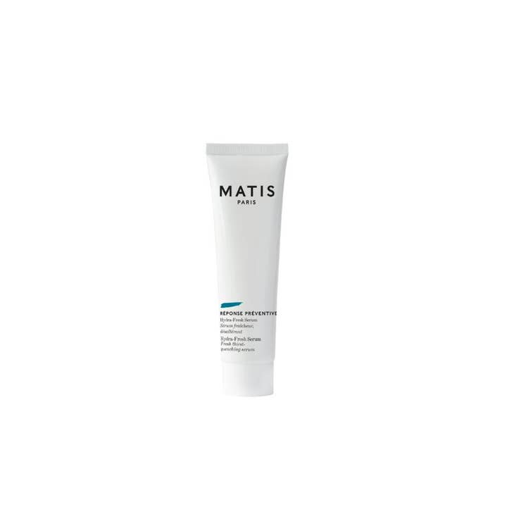 Matis Réponse Préventive Hydra-Fresh Serum fugtgivende ansigtsserum i en hvid tube med blå detalje