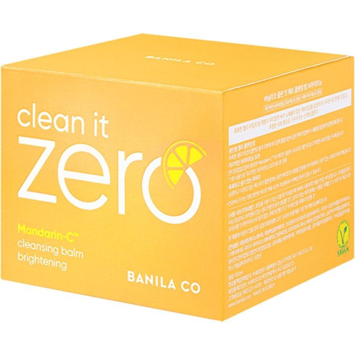 Banila Co Clean It Zero Cleansing Balm Brightening 100 ml lysnende ansigtsrens i gul papæske med citrusgrafik