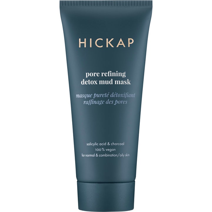 Hickap Pore Refining Detox Mud Mask 100 ml dybderensende ansigtsmaske i mørkeblå tube med salicylsyre og kul.