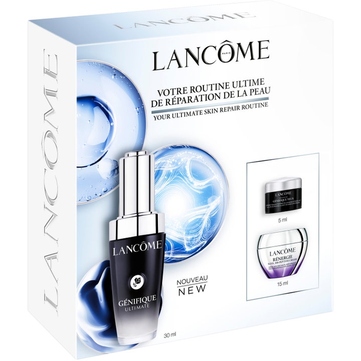 Lancôme Génifique Routine Set 2025 1 stk reparerende hudplejesæt i hvid æske med serum og ansigtscreme