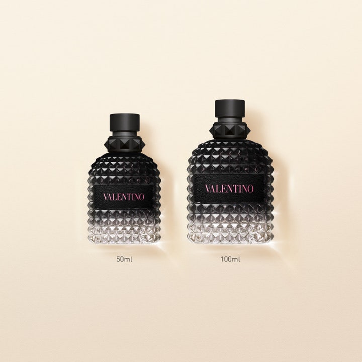 Valentino Born in Roma Uomo Eau de Toilette 100 ml herreparfume i nittet glasflakon med sort etiket