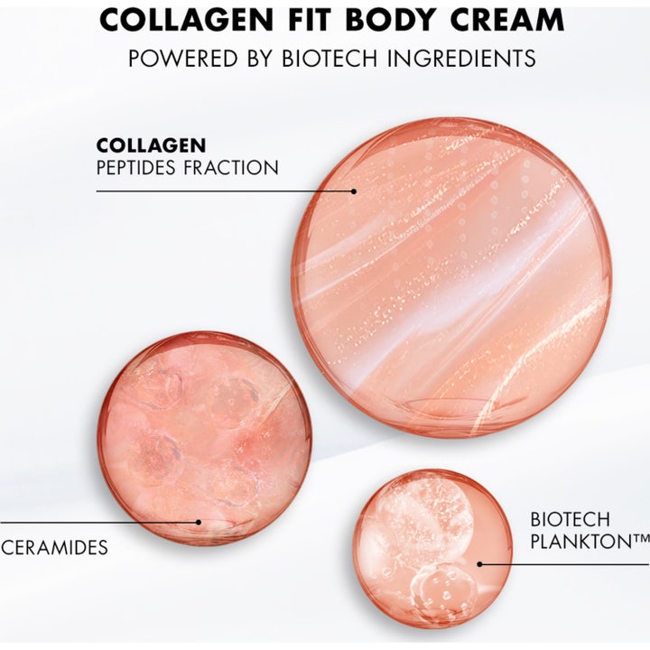 Biotherm Collagen Fit Body Cream 200 ml opstrammende kropscreme med en blød lyserød og cremet tekstur