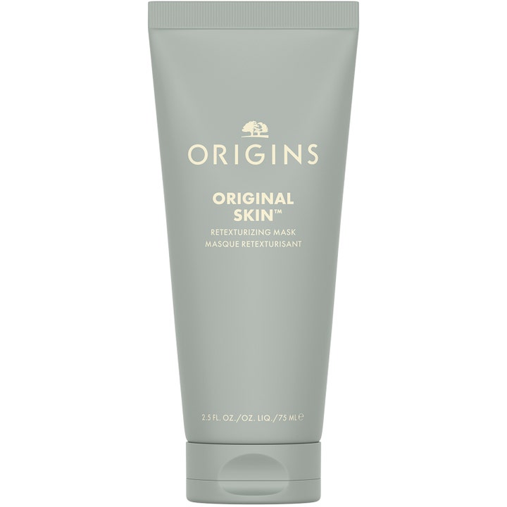Origins Original Skin 75 ml rensende ansigtsmaske i en mat støvet grøn tube der forfiner hudens struktur