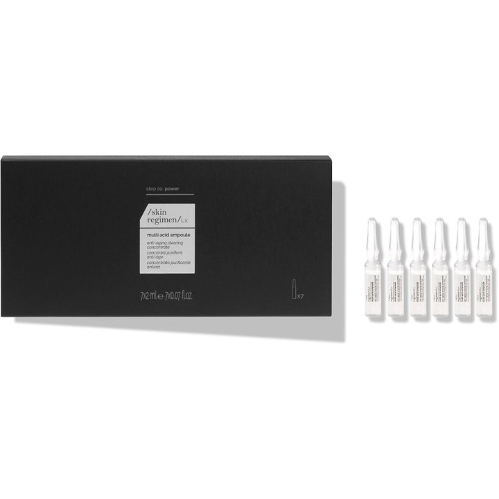 /skin regimen/Lx Multi Acid Ampoule 7x2 ml anti-aging koncentrat mod urenheder i klare glasampuller og sort æske