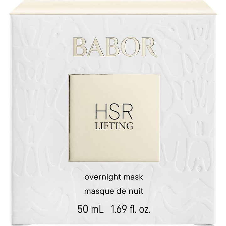 Babor HSR LIFTING Overnight Mask 50 ml opstrammende ansigtsmaske i hvid æske med guldlogo