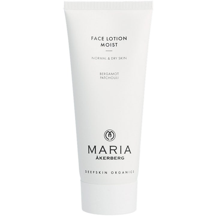 Maria Åkerberg Face Lotion Moist fugtgivende ansigtscreme i hvid tube til normal og tør hud.