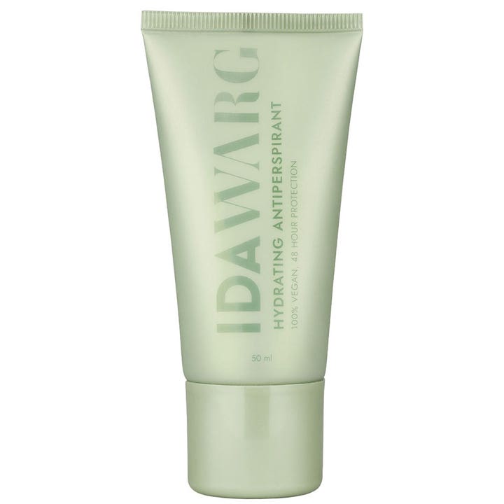 Ida Warg Hydrating Antiperspirant 50 ml vegansk deodorant i lysegrøn tube der giver 48 timers beskyttelse.
