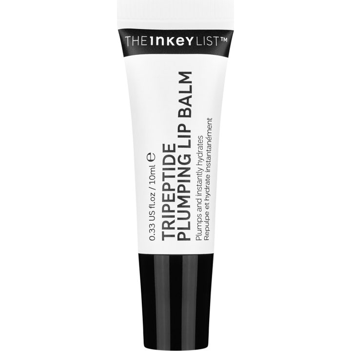 THE INKEY LIST Tripeptide Plumping Lip Balm 10ml volumengivende læbepleje i hvid tube med sort skruelåg