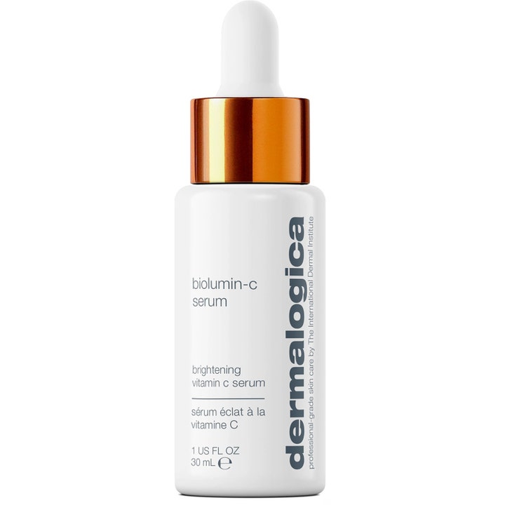 Dermalogica BioLumin-C Serum 30 ml lysgivende vitamin C serum i hvid flaske med orange metaldetalje og pipette