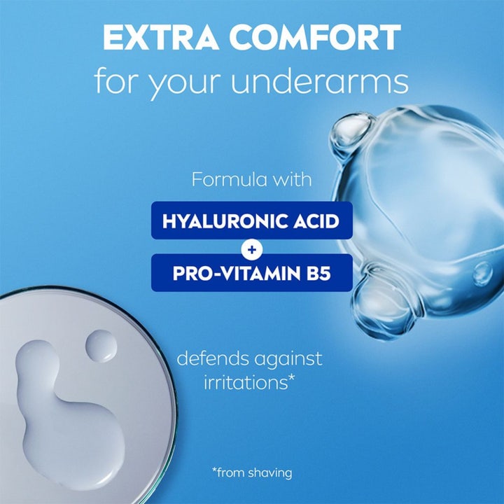 NIVEA Antiperspirant Deo Stick Derma Control Defend 50 ml for bløde armhuler og sund hud med kvinde i orange top