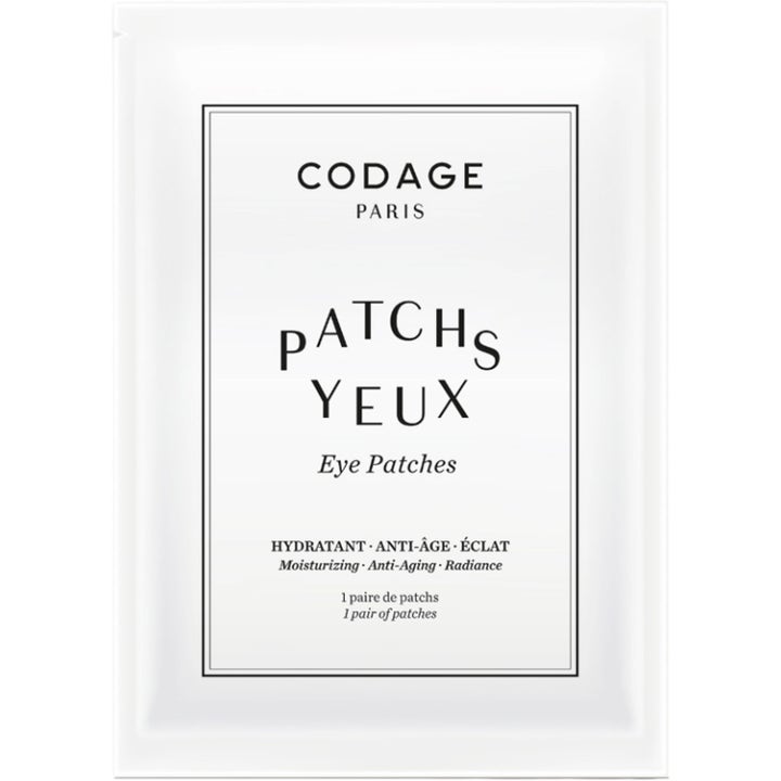 Codage Paris Eye Patches 1 par fugtgivende anti-aging øjenmaske i hvid minimalistisk sachet