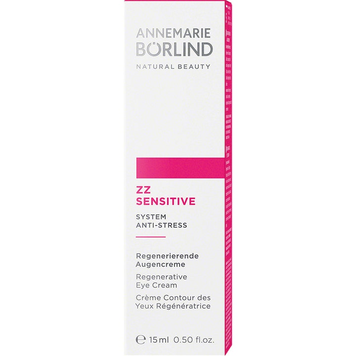 Annemarie Börlind ZZ Sensitive Regenerative Eye Cream 15 ml beroligende øjencreme i hvid og pink æske