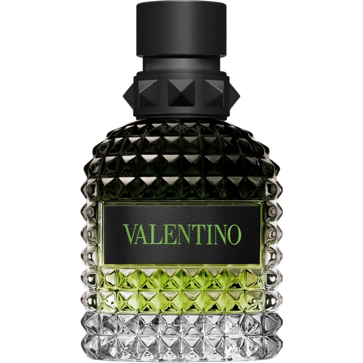 Valentino Born In Roma Uomo Green Stravaganza EdT 50 ml herreduft i glasflaske med nitter og sort låg