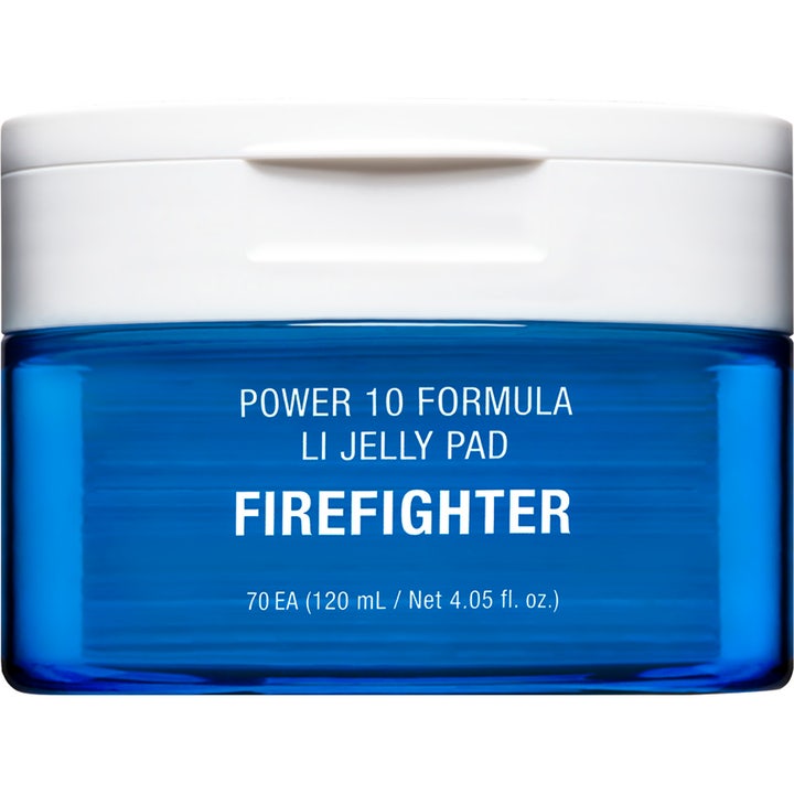 It's Skin Power 10 Formula LI Jelly Pad Firefighter 70 stk beroligende pads i blå gennemsigtig krukke med hvidt låg