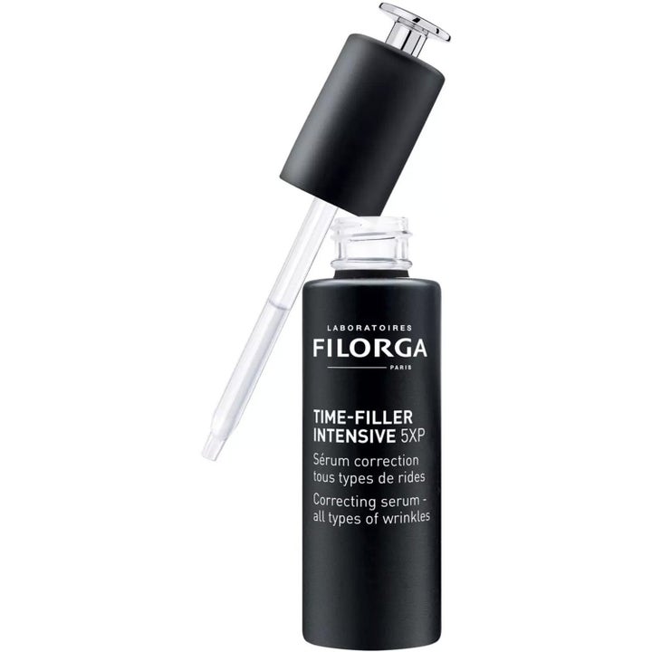 Filorga Time-Filler Intensive 5XP serum mod rynker i en sort mat flaske med glaspipette
