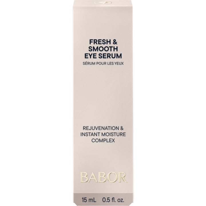 Babor Fresh & Smooth Eye Serum 15 ml fugtgivende øjenserum i hvid papæske til tør hud