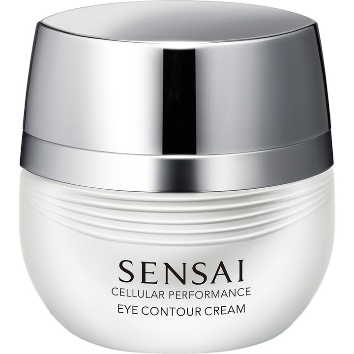 Sensai Cellular Performance Eye Contour Cream 15 ml plejende øjencreme i hvid krukke med sølvlåg