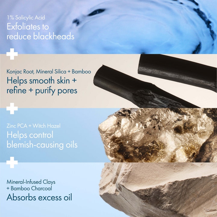 Origins Clear Improvement Mask-To-Scrub 75 ml med bambuskul og ler der renser porer og fjerner hudorme.