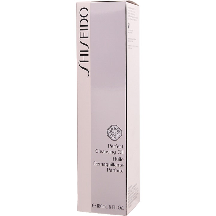 Shiseido The Skincare Perfect Cleansing Oil 180 ml hudpleje ansigtsrens i lys grå papæske der fjerner makeup