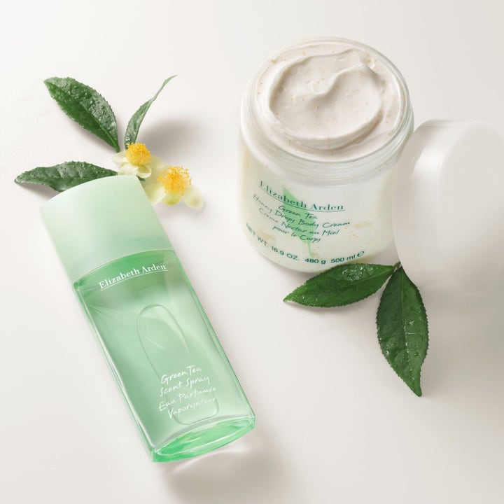 Elizabeth Arden Green Tea Set 140 ml frisk parfumespray og cremet bodycreme i krukke med grønne teblade