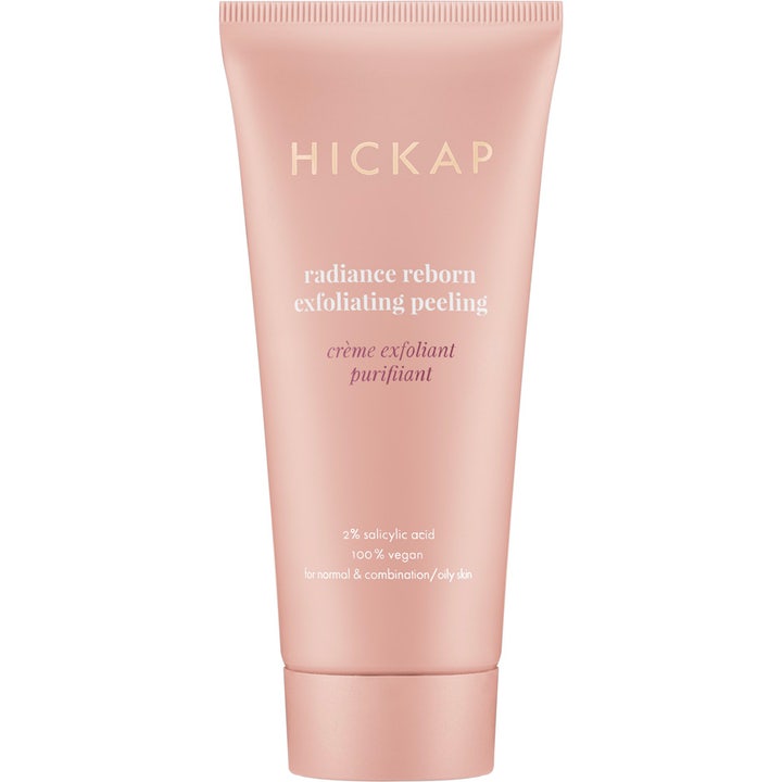 Hickap Radiance Reborn Exfoliating Peeling eksfolierende peeling med salicylsyre i en lys ferskenfarvet tube