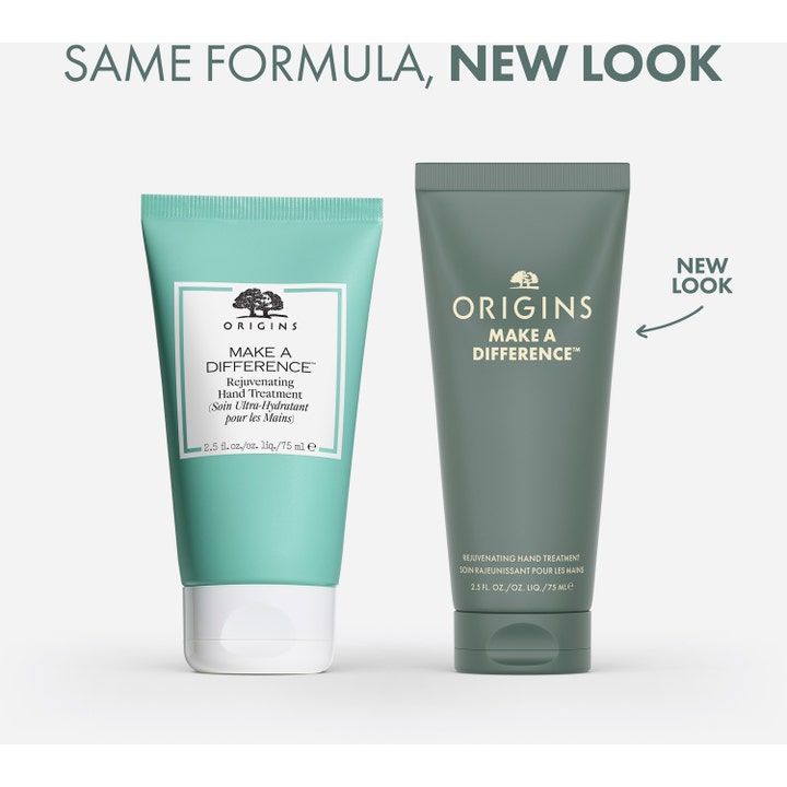 Origins Make a Difference Hand Treatment 75 ml regenererende handcreme i både nyt mørkegrønt og gammelt design