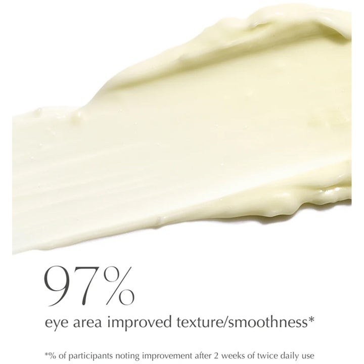 Exuviance Age Reverse Eye Contour 15 g øjencreme cremet lysegul tekstur der giver 97% forbedret glathed